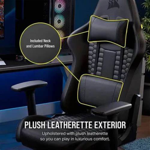 صندلی گیمینگ  Corsair TC100 RELAXED Leatherette Black Gaming Chair